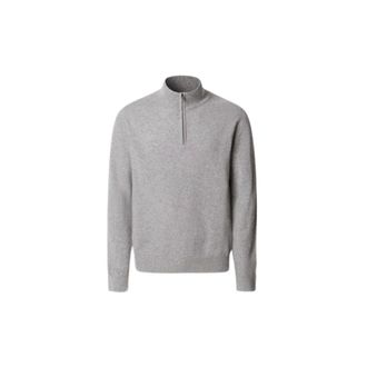 Hackett Maglione con zip corta in misto lana merino - - Knitwear - Uomo - Grigio - 2XL