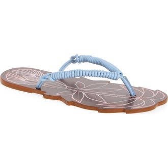 Farm Rio Palmtree Flip Flop in Blue Multi at Nordstrom, Size 11