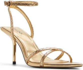 Aldo Adrina Ankle Strap Sandal in Gold at Nordstrom, Size 7