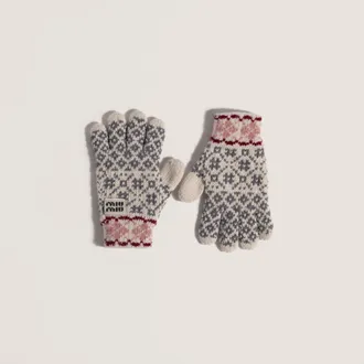 Miu Miu Wool and cashmere gloves