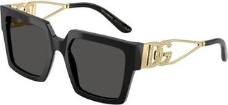 Dolce & Gabbana Authentieke Stijlvolle Brillen- Premium Kwaliteit! - Dames - Zonnebrillen - Zwart - 53 MM - Accessoires