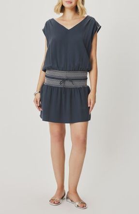 Splendid Ginger Smocked Minidress in Mood Indigo Blue at Nordstrom, Size X-Small