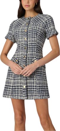 Shoshanna Haisley Dress In Navy/ivory