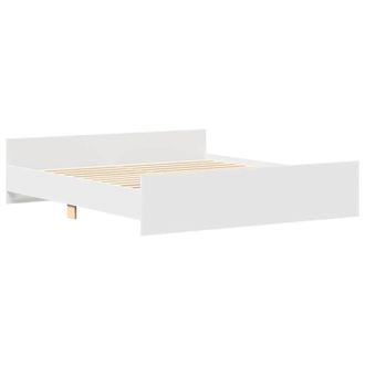 Berkfield Home Durable Bed Frame with Headboard & Footboard White 160x200 cm