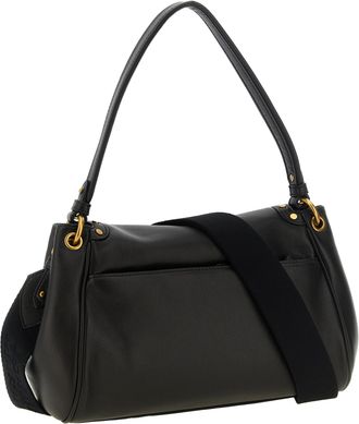 Isabel Marant Lambskin Leather Shoulder Bag - Black