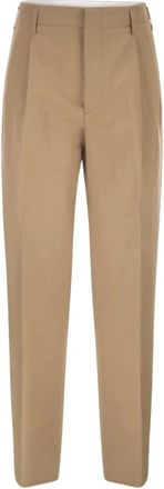 Brunello Cucinelli Suit Broeken - Heren - Nette broeken - Beige - XL - Broeken
