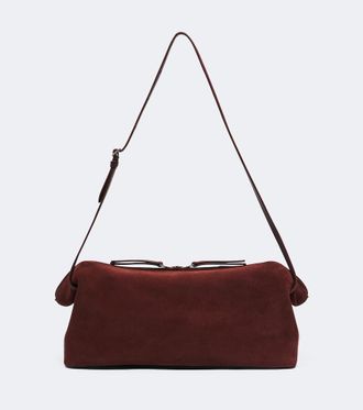 Nour Hammour Kenza suede shoulder bag