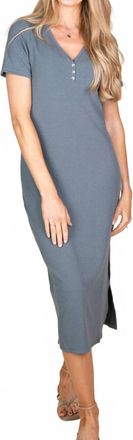 Wishlist Taylor T-Shirt Midi Dress In Dusty Navy