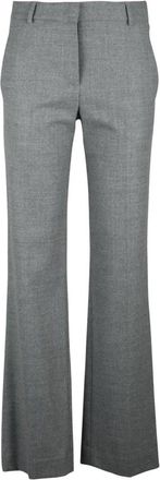 Ql2 Quelledue Straight Broeken - Dames - Straight fit broeken - Grijs - L - Wol - Broeken