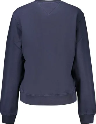 Tommy Hilfiger Logo-Print Cotton Sweatshirt - Blue
