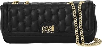 Cavalli Gewatteerde Geometrische Schoudertas met Flap - Dames - Schoudertassen - Zwart - ONE Size - Tassen