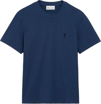 Ami T-shirt con logo - Blu