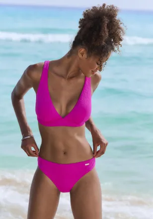 Buffalo Bikini-Hose BUFFALO Bubble, Damen, Gr. 32, N-Gr, pink, Obermaterial: 96% Polyamid, 4% Elasthan. Futter: 92% Polyester, 8% Elasthan, Strukturmuster, Ba