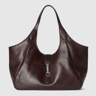 Gucci Mercato Medium Tote Bag, Brown, Leather