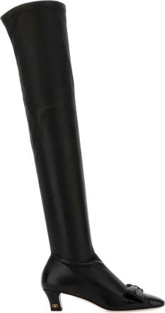 Valentino Garavani Boots - Dames - Over de knie laarzen - Zwart - 40 EU - Schoenen