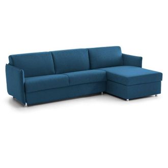 Dmora Dmora - Sof&aacute; Cama Con Pen&iacute;nsula Sumirago, Sof&aacute; Esquinero Transformable Para Sal&oacute;n, Acolchado, Desenfundable, Calidad 100% Made In Italy, 260x160 H90 C