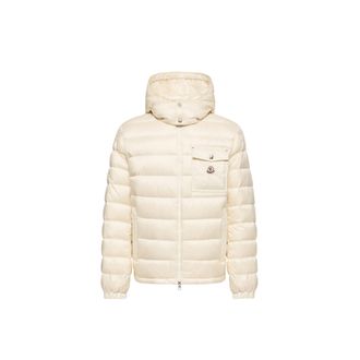 Moncler Moncler Verith Hooded Short Down Jacket, Men, White, Size: 3