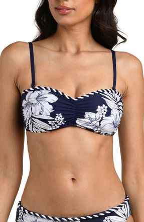 La Blanca Mariner Bandeau Bikini Top in Indigo at Nordstrom, Size 16