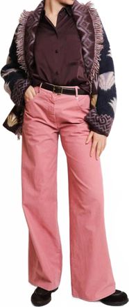 Forte_Forte Flocked Cotton Pants In Labbra