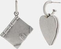 Coach Heart Locket And Book Mismatch Earrings
