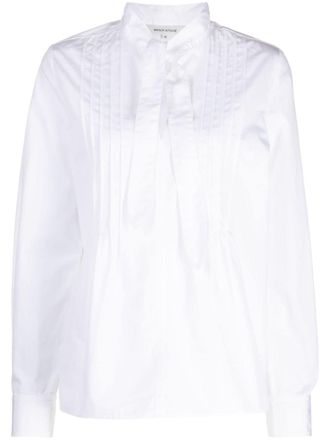 Maison Kitsuné Camicia con fiocco - Bianco