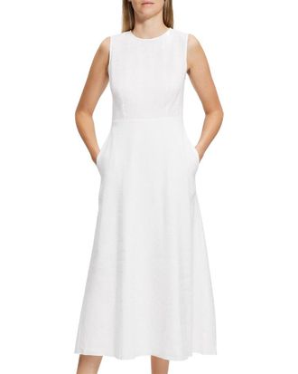 Theory Volume Dart Linen-Blend Dress