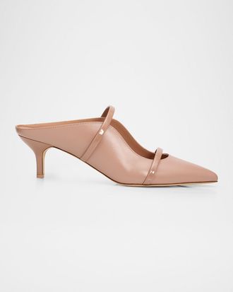 Malone Souliers 45mm Maureen Leather Mule Pumps