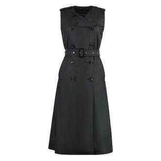 Moorer Mouwloze trenchcoat met riem - Dames - Trenchcoats - Zwart - XL - Polyester - Jassen