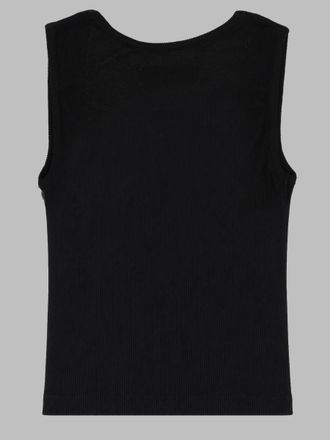 Vivienne Westwood Logo-Embroidered Ribbed Tank Top - Black