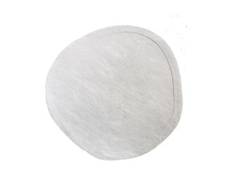 Vente-Unique Alfombra redonda org&aacute;nica 100% lana hecha a mano - 200 x 200 cm - 2200g/m2 - Crema - WILLOW