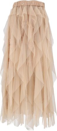 Ermanno Scervino Cascading Ruffle Midi Skirt