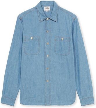 Fortela Workj Chambray Shirt in Pale Blue at Nordstrom, Size Xx-Large