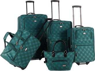 American Flyer Pemberly Buckles 5Pc Luggage Set