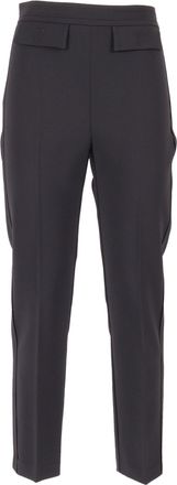 Elisabetta Franchi Slim Tapered Mid Rise Straight-Leg Pants