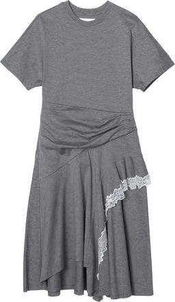 3.1 Phillip Lim lace-trim ruffled asymmetrical dress - Grey