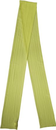 Dolce & Gabbana Yellow Green Silk Sash Foulard Stole 292cm x 19cm Womens Scarf