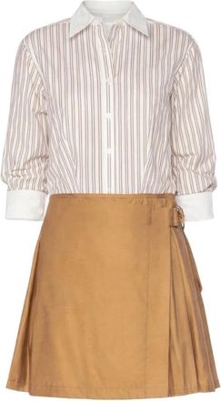 SIMKHAI Frankie Stripe Mini Dress - Dames - Shirt Kleedjes - Veelkleurig - M - Kleedjes