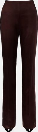 Valentino Pantalones rectos de sat&eacute;n en mezcla de seda