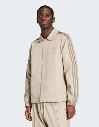 adidas Originals Giacca da allenatore kaki con 3 strisce-Neutro