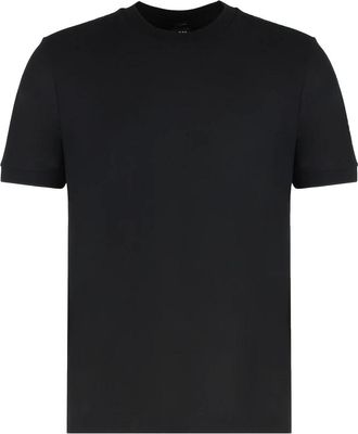 HUGO BOSS Tops, Heren, Zwart, L, Katoen, Crew Neck T-shirt