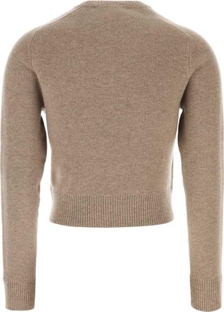 Max Mara Suede-Front Virgin Wool Blend Sweater