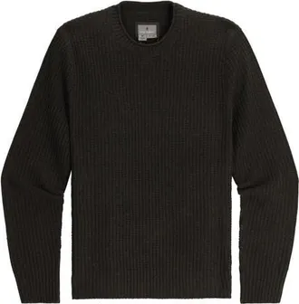 Royal Robbins Rockcraft Waffle Knit Merino Wool Crewneck Sweater in Black Olive Heather at Nordstrom, Size X-Large