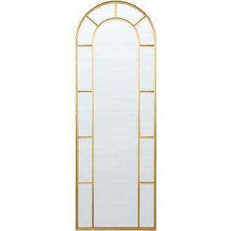 Beliani Beliani - Wall Mounted Decorative Large Mirror Glamour Style Hanging Decor 60 x 170 cm Gold Crosses