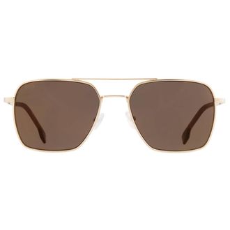 HUGO BOSS Grey Bronze Navigator Mens Sunglasses BOSS 1414/O/S 0AOZ/JO 57