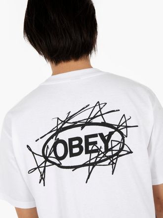 Obey S/S Scribble stars tee white