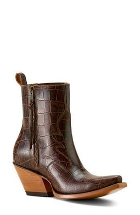 Ariat Jade X Toe Cowyboy Boot in Luxe Espresso Croc Print at Nordstrom Rack, Size 8.5