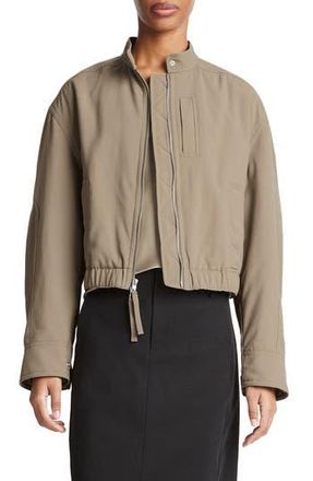 Vince Crop Bomber Jacket in 307Oms-Oak Moss at Nordstrom Rack, Size Large