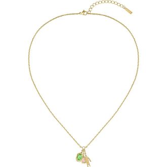 Lacoste Deva Charm Necklace in Gold at Nordstrom