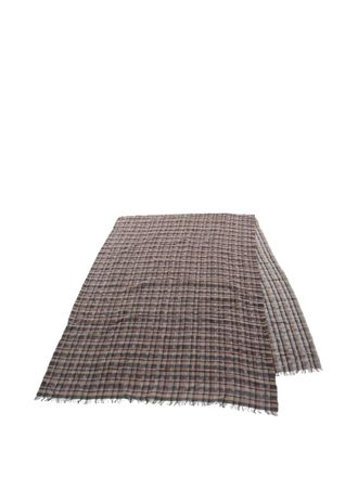 Louis Vuitton Geruite sjaal met monogramprint - Bruin