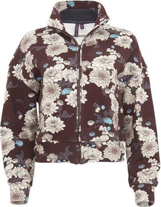 Lords of Harlech June Brushed Knit Crop Jacket in Serious Floral Black at Nordstrom, Size X-Small